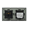 Intrerupator simplu cu touch + priza simpla 2P+T, 16A, rama din sticla, negru, Aledio A1G1PN
