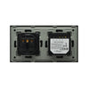 Intrerupator dublu cu touch + priza simpla 2P+T, 16A, rama din sticla, negru, Aledio A2G1PN