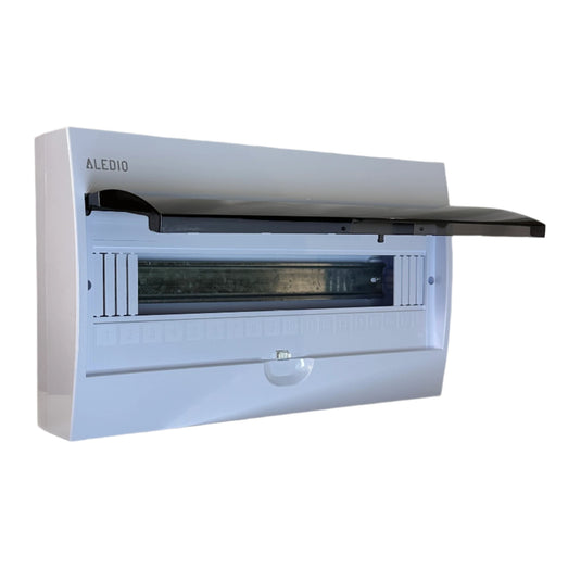 Tablou policarbonat, aparent, 18 module, 1 rand, IP50, Aledio A18M1PT