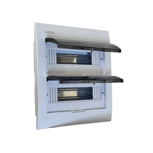 Tablou policarbonat, incastrat, 24 module, 2 randuri, IP50, Aledio A24M2ST