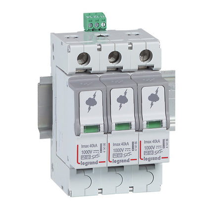 Dispozitiv de protectie la supratensiune PV, T2, 3P, 40kA, 600V, 3 module, Legrand 414155, alternativo.ro