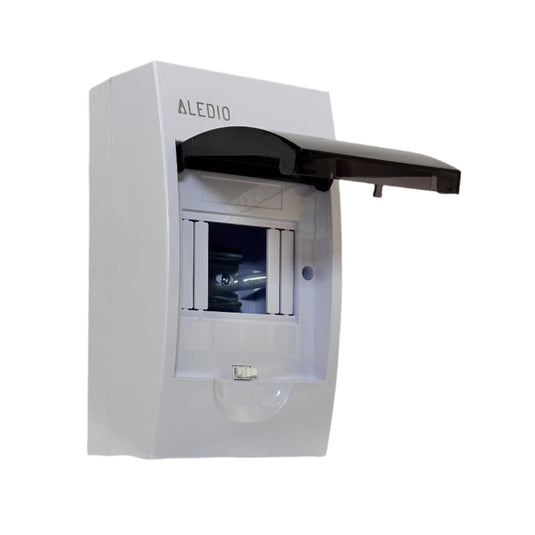 Tablou policarbonat, aparent, 4 module, 1 rand, IP50, Aledio A04M1PT