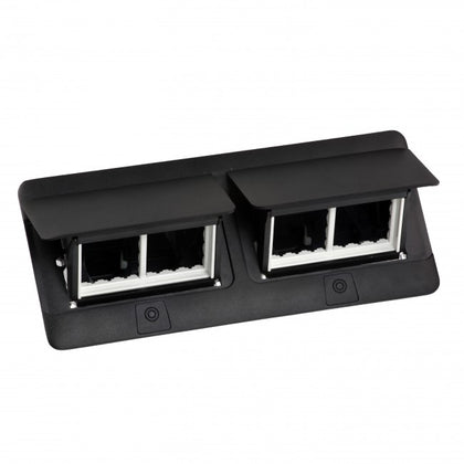 Doza Pop-Up, neechipata, 8 module (2x4m), Negru mat, INCARA™ Legrand 654005, , alternativo.ro