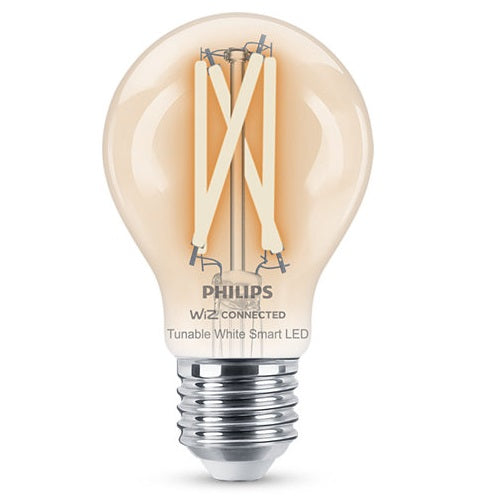 Bec SmartLED cu filament,  7W, A60, E27, geam transparent, Wi-Fi, Bluetooth, Philips 8719514371989