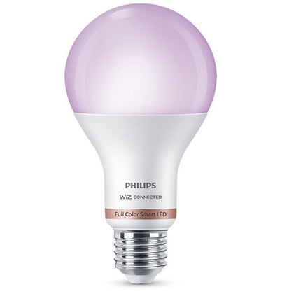 Bec LED RGB inteligent clasic, A67, E27, 13W, lumina multicolora, Wi-Fi, Bluetooth, Philips 8719514437333 8719514372542, , alternativo.ro