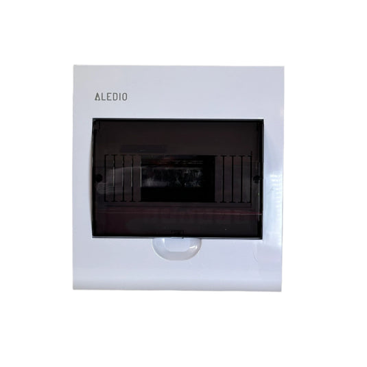 Tablou policarbonat, incastrat, 8 module, 1 rand, IP50, Aledio A08M1ST