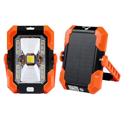 Corp de iluminat LED portabil, cu panou solar, 6W, 4400mAh, 6000K, IP65, Aledio A0383A06, 1, alternativo.ro