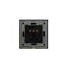 Priza simpla cu capac, standard german, 2P+T, rama din sticla, 16A, negru, Aledio A1PC0N