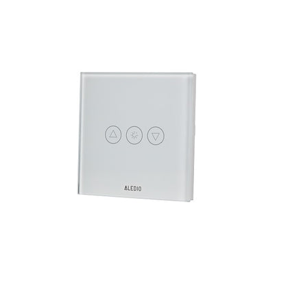 Intrerupator inteligent dimabil, cu touch, rama din sticla, WiFi, alb, Aledio A1VWFA, , alternativo.ro