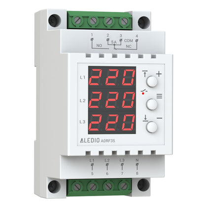 Releu monitorizare tensiune, trifazat, 5A, Aledio A0RF35, , alternativo.ro