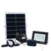 2 x Kit sistem solar, 40W, 18Ah, cu lanterna si iesire USB, bec LED, proiector, boxa bluetooth, panou solar inclus, Aledio + 1 x Lanterna LED, solara, multifunctionala, 5W, 2000mAh, Aledio