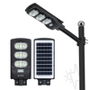 2 x Corp de iluminat stradal LED, solar, cu senzor de miscare, 150W, 6Ah, 4000K, IP65, Aledio + 2 x Suport pentru corp de iluminat, 500mm, Ø48, Aledio