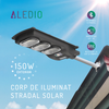 Corp de iluminat stradal LED, solar, cu senzor de miscare, 150W, 6Ah, 4000K, IP65, Aledio