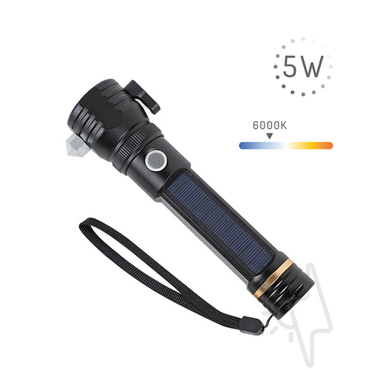 Lanterna LED, solara, multifunctionala, 5W, 2000mAh, Aledio