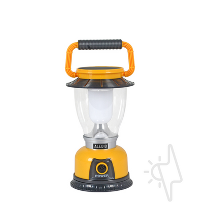 Felinar LED, solar, reincarcabil, 6W, 800mAh, galben, Aledio