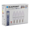 Set 4 Becuri LED lumanare, E14, 6.8W, 595Lm, lumina neutra 4000K, Blaupunkt BE147WNW4