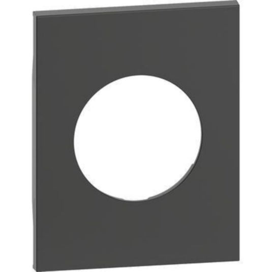 Placa priza standard german/francez / lanterna, 3 module, negru, Living Now KG04M3