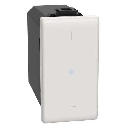 Variator universal, 1 modul, rezistiv/inductiv/capacitiv/fluorescent/compact/LED, 100÷240Vac, conexiune fără neutru, alb, Matix AM4418