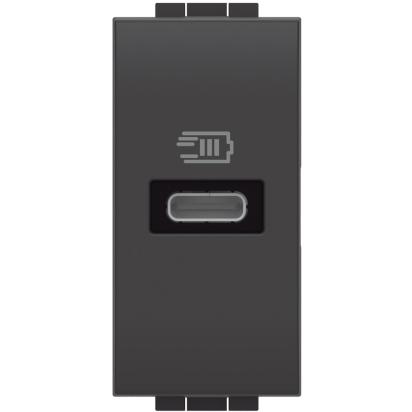 Incarcator USB, tip C, 1 modul, 7V, 1500mA, Antracit, Living Light L4192C, alternativo.ro