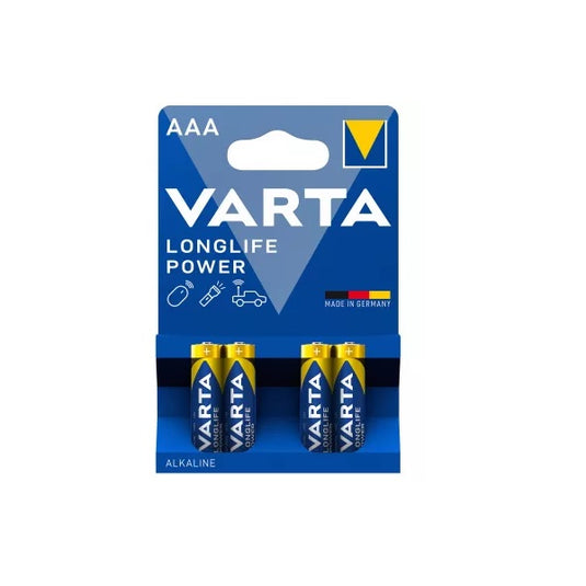 Baterie alcalina, AAA, 1.5V, LR03, LongLife Power, 4 buc/blister, Varta