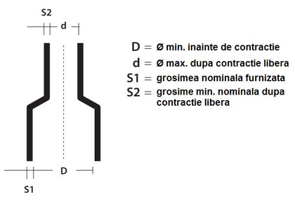 Tub termocontractabil cu adeziv, mediu, MTR 95/29 1000/172, negru, Raytech, alternativo.ro