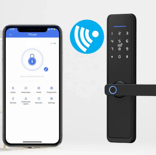 Yala inteligenta pentru usi de apartament si case (metalice sau lemn), WiFi integrat TTLock