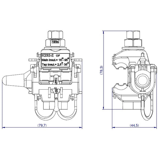 Clema conexiune bransament CBS/CT95, Michaud K232-2