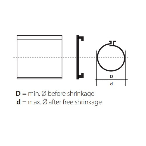Folie termocontractibila cu adeziv, Ray-RSM 107/29 1000/232, negru, Raytech