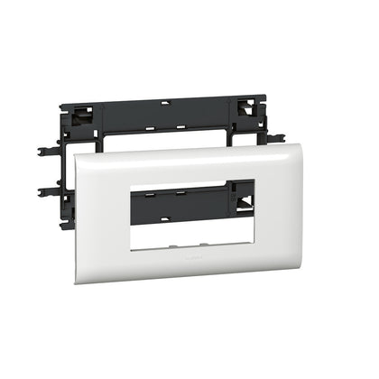 Suport aparataj Mosaic, capac DLP 85mm, 4 module, alb, Legrand 010994, , alternativo.ro
