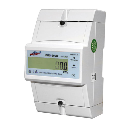 Contor monofazic, pe sina, digital, 1x100A, 4 module, Adeleq 02-554/DIG