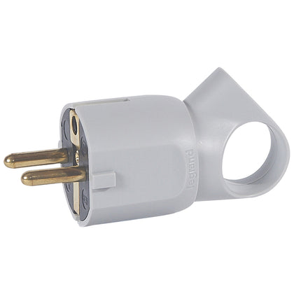 Stecher cu inel, cu contact de protectie, 16A, gri, Legrand 050324, , alternativo.ro