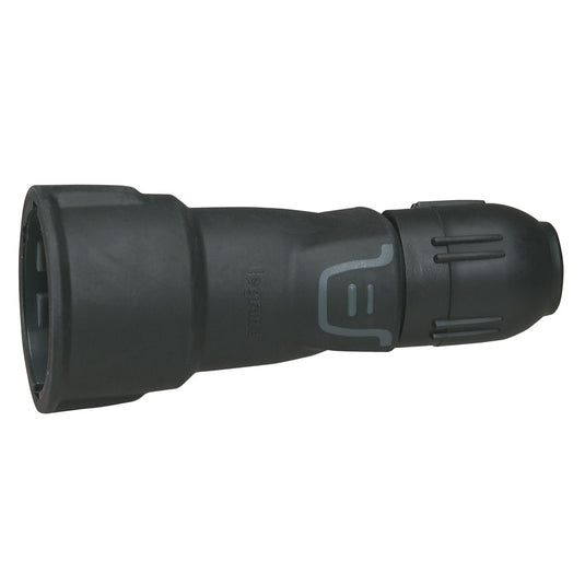 Priza mobila din cauciuc, cu manson, cu contact de protectie, 16A, IP44, negru, Legrand 050341