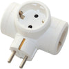 Adaptor 3 prize, iesiri laterale, 16A, cu contact de protectie, Alb, Legrand 050662