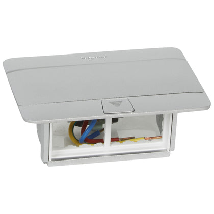Doza Pop-Up, neechipata, 4 module, Aluminiu mat, Legrand 054011, , alternativo.ro