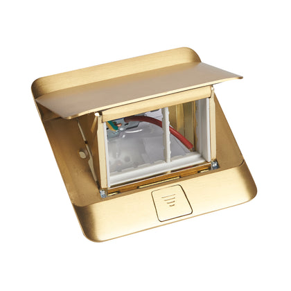 Doza Pop-Up, neechipata, 3 module, Bronz slefuit, Legrand 054015, , alternativo.ro