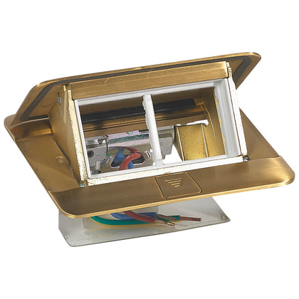Doza Pop-Up, neechipata, 4 module, Bronz slefuit, Legrand 054016, , alternativo.ro