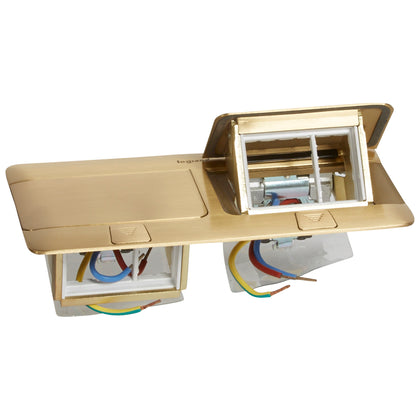 Doza Pop-Up, neechipata, 6 module (2x3m), Bronz slefuit, Legrand 054017, , alternativo.ro