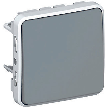 Intrerupator simplu / cap-scara, modular, 10A, IP55, gri, Plexo 069511, , alternativo.ro