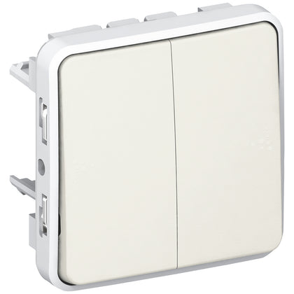 Intrerupator dublu / cap-scara, modular, 10A, IP55, alb, Plexo 069625, , alternativo.ro
