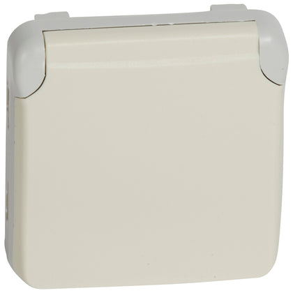 Priza simpla, modulara, cu contact de protectie, 10A, IP55, alb, Plexo 069639, , alternativo.ro