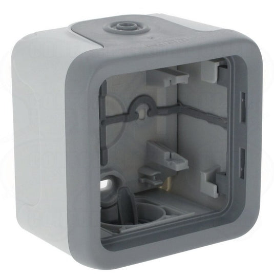 Doza modulara, 1 aparat, montaj aparent, IP55, gri, Plexo 069651