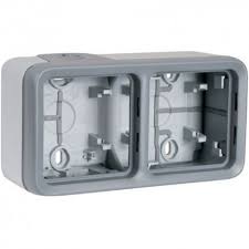 Doza modulara, 2 aparate, montaj aparent, orizontal, IP55, gri, Plexo 069672, , alternativo.ro