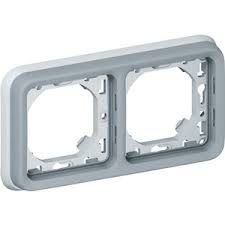 Doza modulara, 2 aparate, montaj ingropat, IP55, gri, Plexo 069683, , alternativo.ro