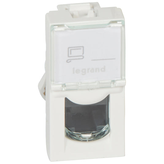 Priza de date, 1 modul, RJ45, Cat.5e, UTP, alb, Mosaic 076551