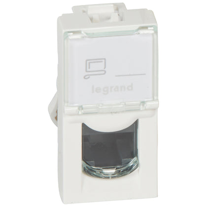 Priza de date, 1 modul, RJ45, Cat.5e, UTP, alb, Mosaic 076551, alternativo.ro