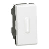 Intrerupator cap-scara, 1 modul, cu lumina de control, 10A, alb, Mosaic 077002