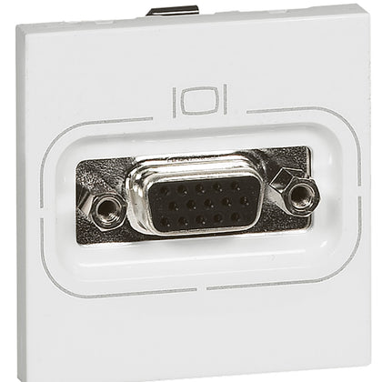 Priza HD15, 2 module, conector mama, 15 pini, alb, Mosaic 078757, , alternativo.ro
