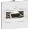 Priza HD15, 2 module, conector mama, 15 pini, alb, Mosaic 078757