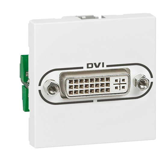 Priza DVI-I, 2 module, alb, Mosaic 078771