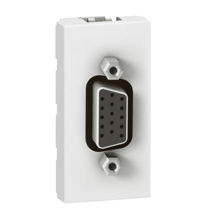 Priza HD15, 1 modul, conector mama, 15 pini, alb, Mosaic 078772, , alternativo.ro